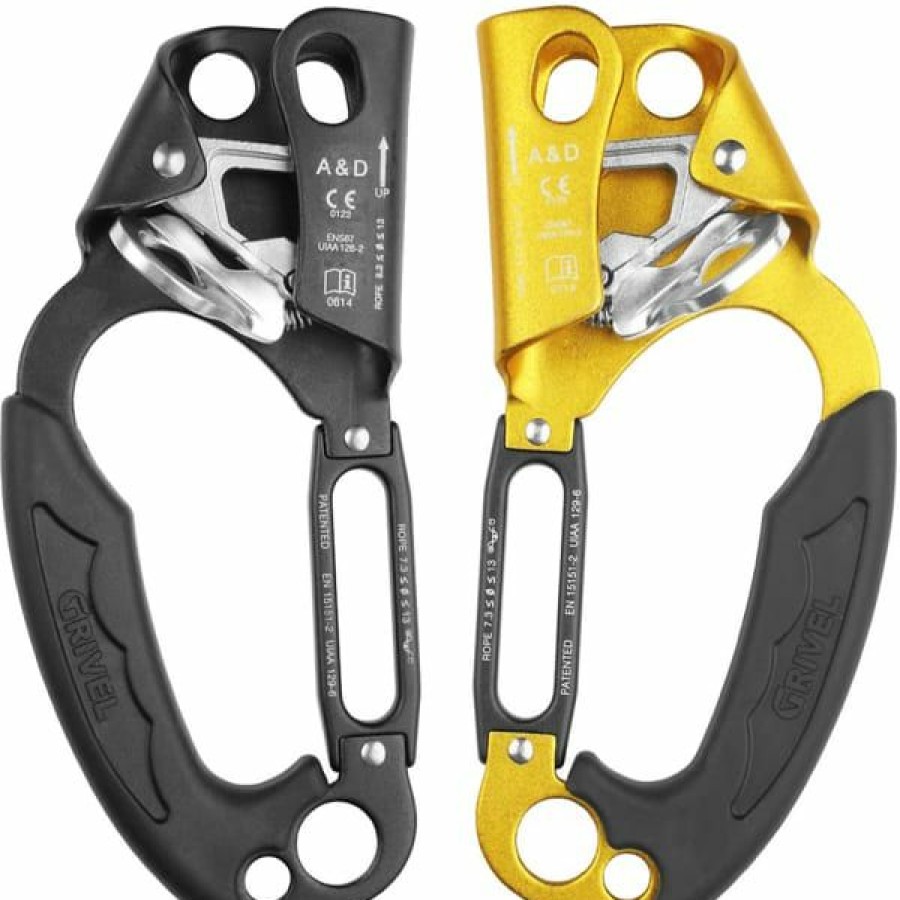 * Bloqueurs Escalade Grivel Rock Safety A&D Ascender Descender 22 Noir / Jaune | Bloqueurs Escalade