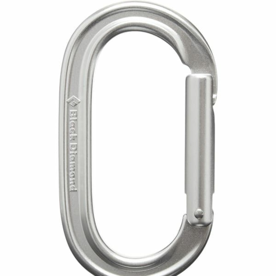 * Mousquetons Escalade Black Diamond Oval Keylock Carabiner Polished 22 Gris | Mousquetons Escalade