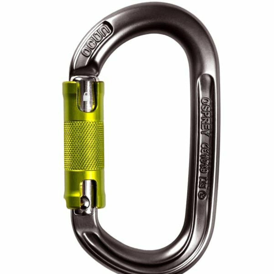 * Mousquetons Escalade Ocun Osprey Twist Antr/Green 22 Gris / Vert | Mousquetons Escalade