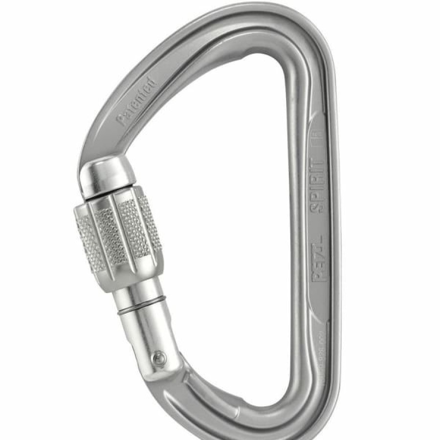 * Mousquetons Escalade Petzl Mousqueton Spirit Screw-Lock 22 Gris | Mousquetons Escalade