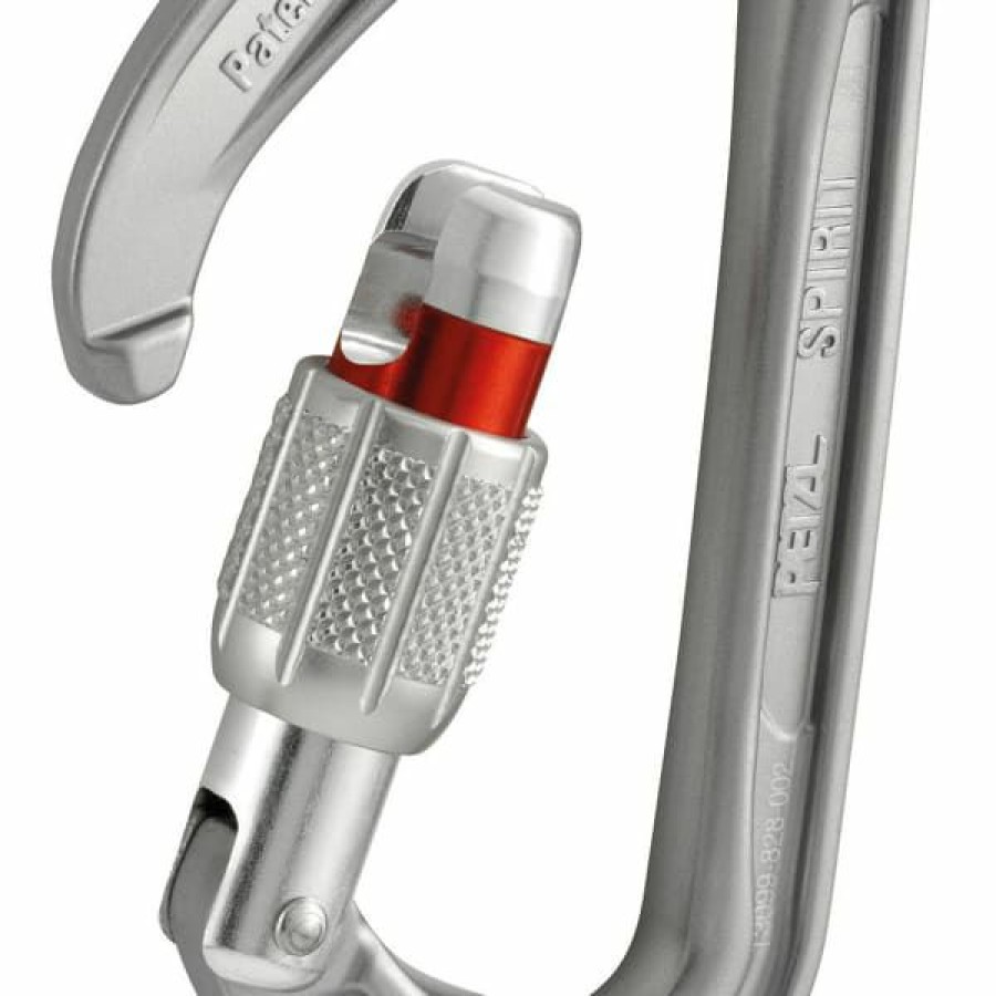 * Mousquetons Escalade Petzl Mousqueton Spirit Screw-Lock 22 Gris | Mousquetons Escalade