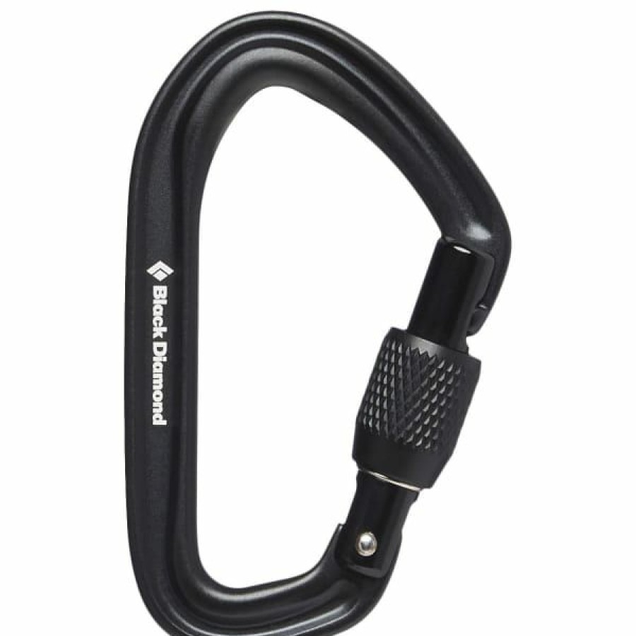 * Mousquetons Escalade Black Diamond Hotforge Screwgate Carabiner Black 23 Noir | Mousquetons Escalade