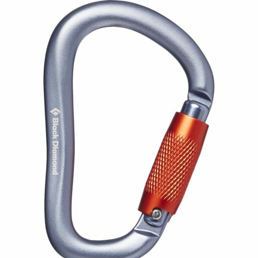 * Mousquetons Escalade Black Diamond Rocklock Twistlock Carabiner Gray 22 Gris / Orange | Mousquetons Escalade