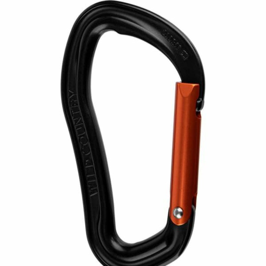 * Mousquetons Escalade Wild Country Electron Straight Gate Black/Orange 22 Noir / Orange | Mousquetons Escalade