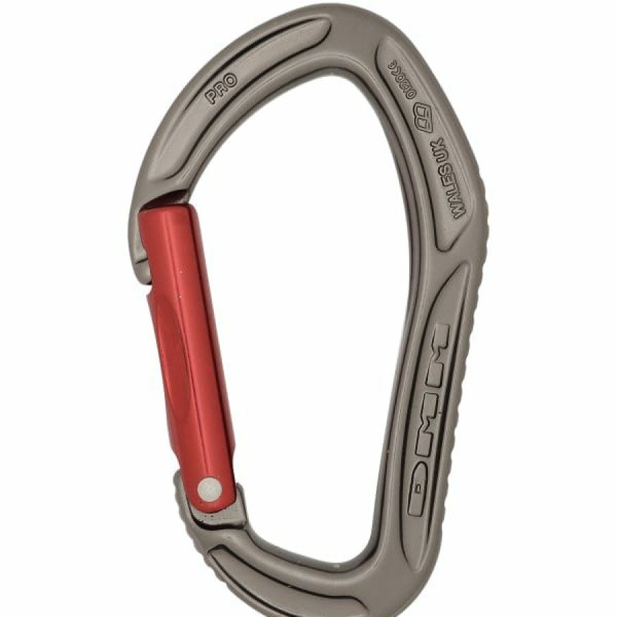 * Mousquetons Escalade Dmm Alpha Sport Straight Gate Titanium/Red 21 Gris / Rouge | Mousquetons Escalade