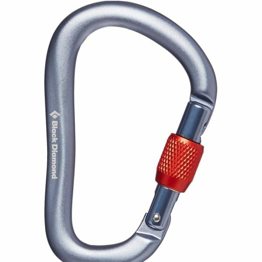 * Mousquetons Escalade Black Diamond Rocklock Screwgate Carabiner Gray 23 Gris | Mousquetons Escalade