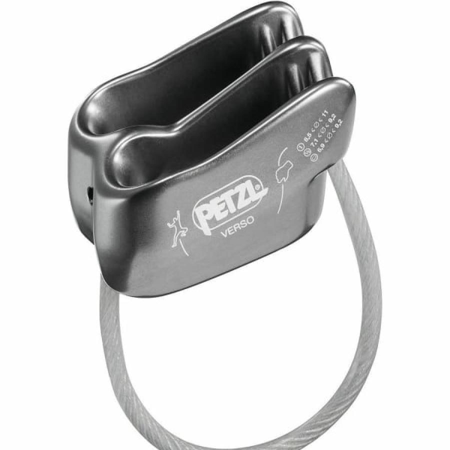 * Assureurs Descendeurs Escalade Petzl Verso Gris 22 Gris | Assureurs Descendeurs Escalade