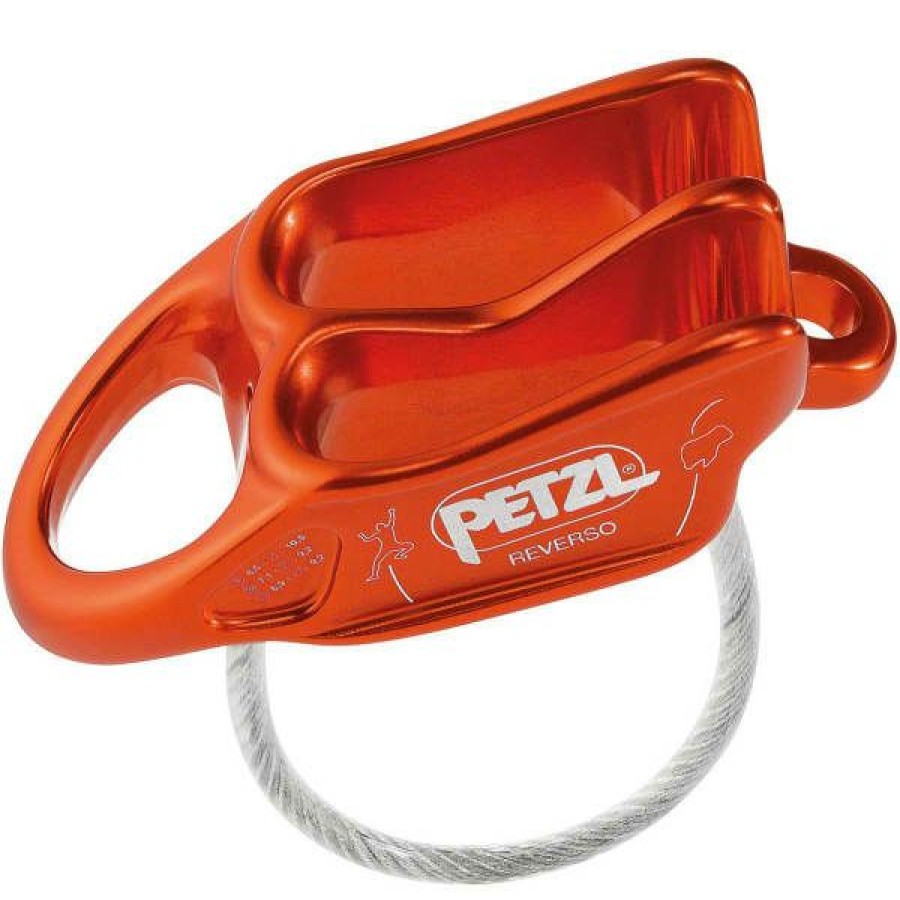 * Assureurs Descendeurs Escalade Petzl Reverso Rouge 22 Orange | Assureurs Descendeurs Escalade