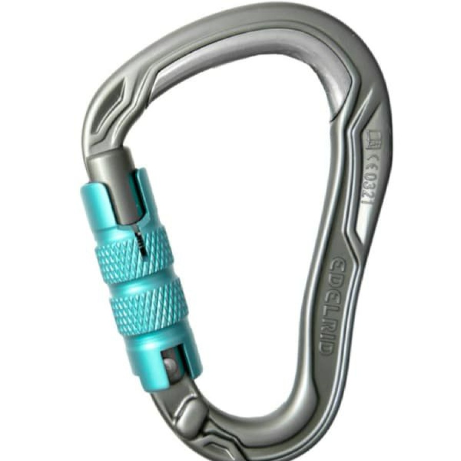 * Mousquetons Escalade Edelrid Hms Bulletproof Triple Ii Slate 23 Gris / Bleu | Mousquetons Escalade