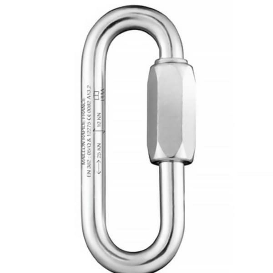 * Mousquetons Escalade Fixe Climbing Maillon Acier Long Zingue D7Mm 22 Gris | Mousquetons Escalade