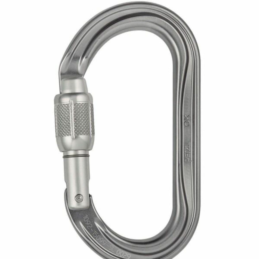 * Mousquetons Escalade Petzl Ok Screw-Lock 22 Gris | Mousquetons Escalade