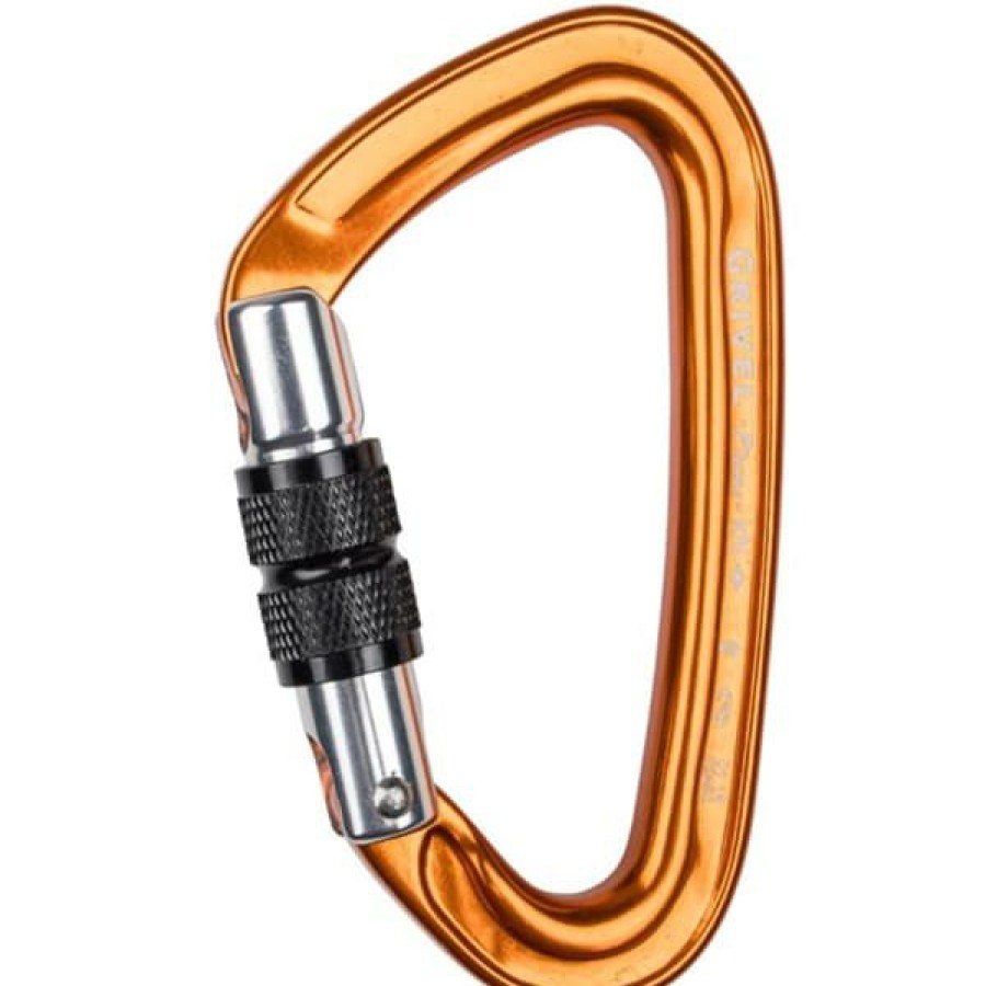 * Mousquetons Escalade Grivel Rock Safety Carabiner K3N Plume Screw Lock 22 Orange | Mousquetons Escalade